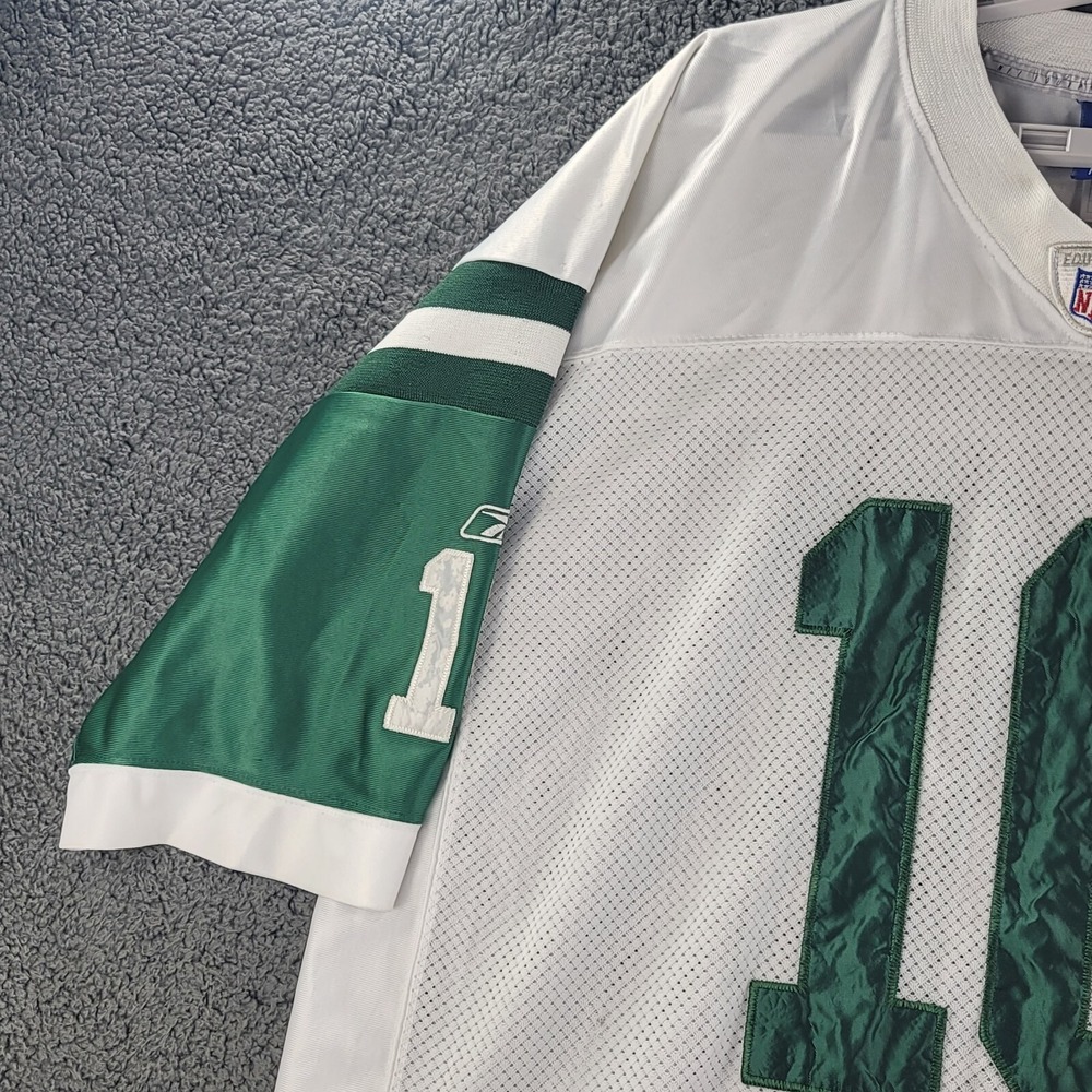 Vintage Reebok New York Jets Jersey White Green Mens 2XL Chad Pennington #10 NFL - Picture 2 of 13
